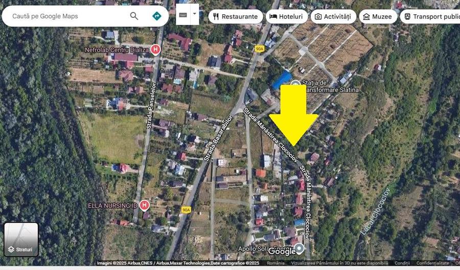 1538 mp. teren intravilan, Deschidere - 36 m, str. Manastirea Clocociov - 3