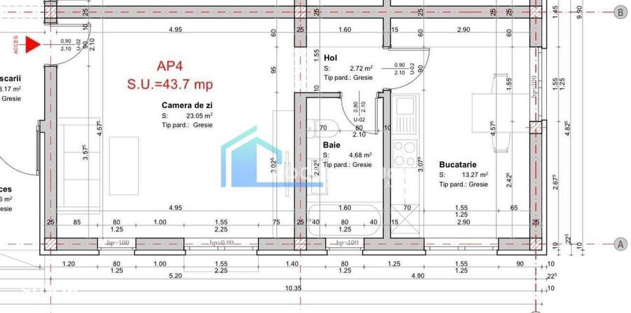 Apartament cu curte proprie Braytim | 43 mp utili | Curte 24 mp - 1