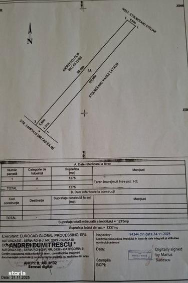 Vanzare Teren intravilan Stefanesti - Primarie str. Campului - 7