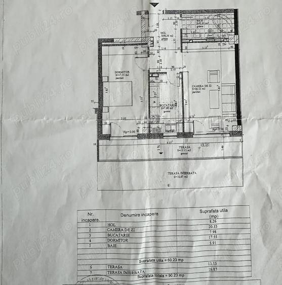 Persoana fizica vand Apartament 2 camere, 60 mp utili + terasa 30 mp - 1