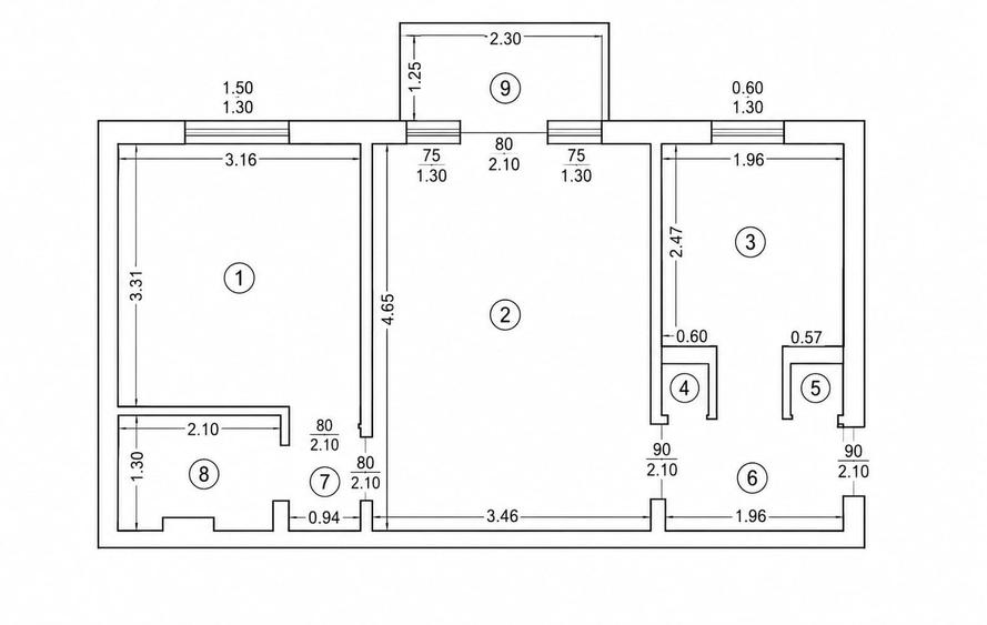 Apartament cu 2 camere în Alexandru cel Bun
