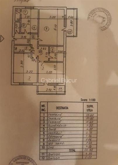 Apartament 3 camere Decomandat Drm. Gazarului Apartament 3 camere Decomandat Drm. Gazarului
