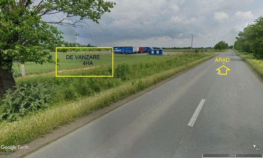 4 ha teren intravilan cu PUZ pe soseaua Arad-Zadareni - 5