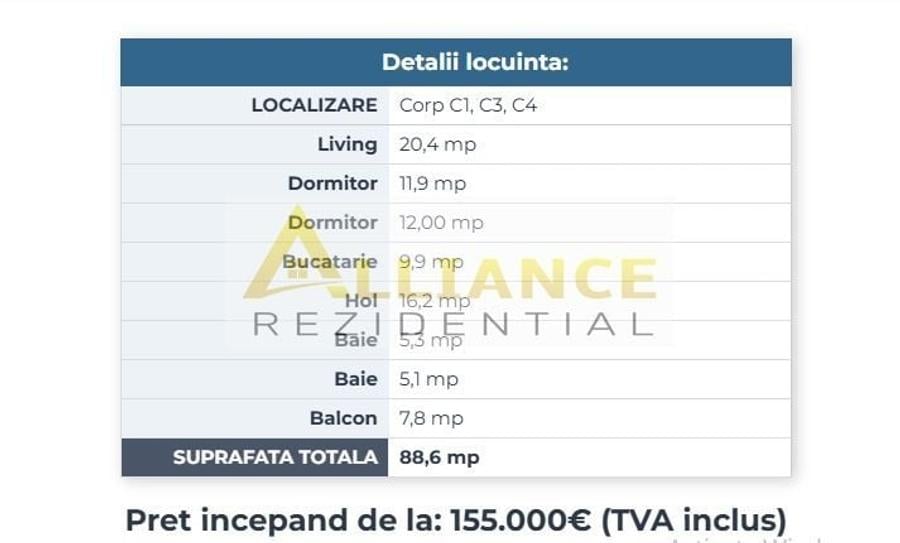 Metrou Berceni -Ap 3 Camere decomandat 88 mp - 3