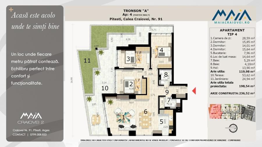 4 Camere de Lux | Pitesti | Ultracentral | Incalzire in pardoseala - 2