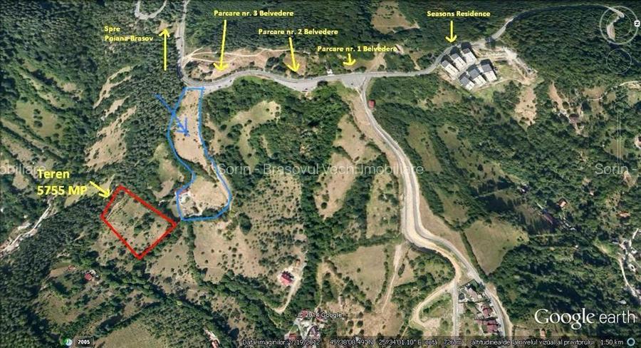 Teren intravilan Brasov - Drumul Poienii, pentru case de vacanta si argement.