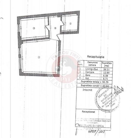 Fotino Dionisie | 2 Camere | Bloc 2016 | 50 mp | Open space | B13179 - 3