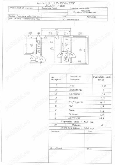 Proprietar vanzare apartament 2 camere Nord Aleea Brumarelelor etaj 4 din 4 - 5