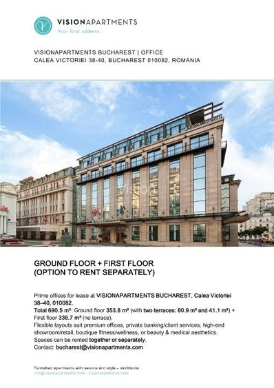 Inchiriere spatiu comercial de lux pt  birouri/showroom Calea Victoriei 38-40