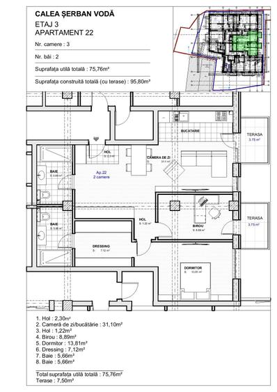 Tineretului - Parcul Carol vanzare apartament 3 camere - 2