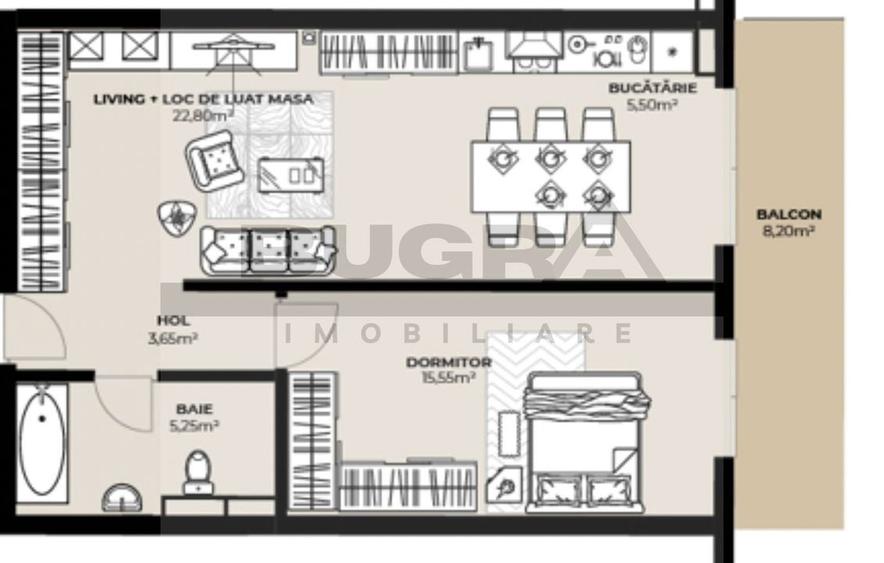 Apartament 2 camere, bloc nou, semifinisat, zona Kaufland - 1