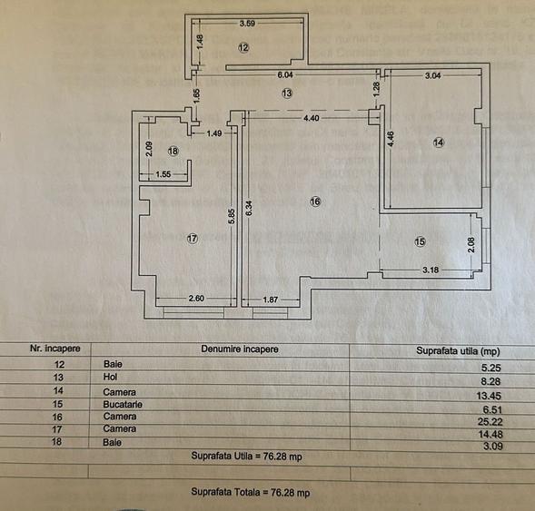 Tomis Plus, parter înalt  3 camere  76 mp, mobilat utilat  complet - 26