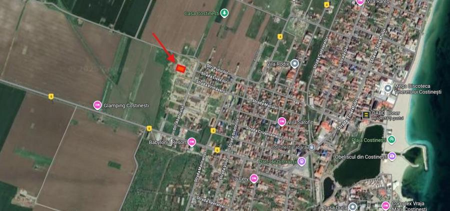 Teren intravilan de vanzare in Costinesti, la doar 10 min de plaja. - 1
