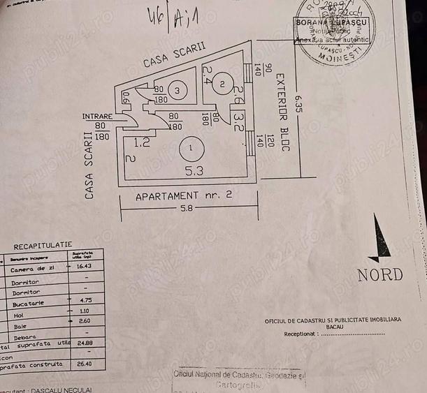 Vand Garsoniera 26 m, centrala - 3