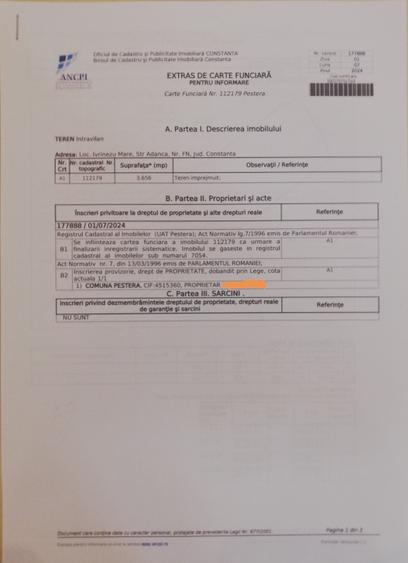 Teren intravilan, 1650 mp, Ivrinezu Mare, hud. Constanța  - 2