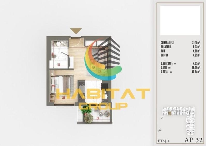 Pallady Garsoniera dec. 41 mp LUX vis-a-vis Parcul Teilor - 3