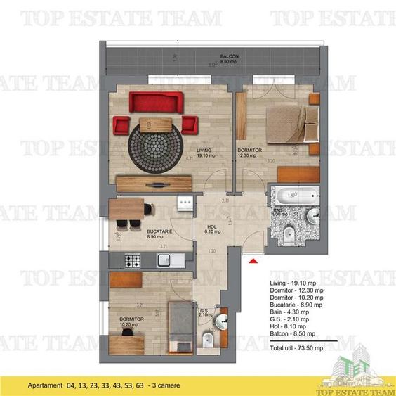 Apartament 3 camere, Popesti Leordeni langa metrou - 1