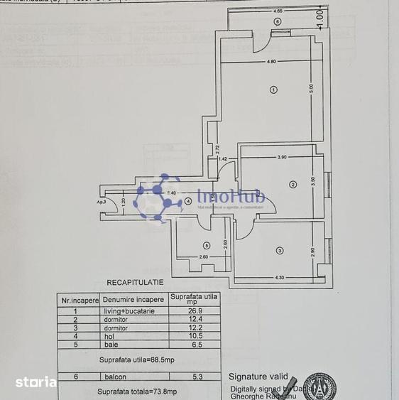Apartament cu 3 camere în Valea Lupului