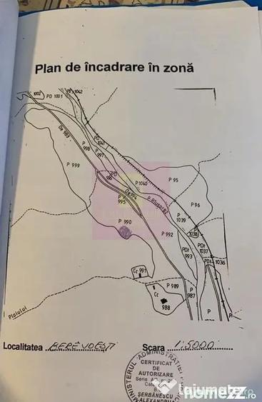 Teren de 834 mp, în Berevoești