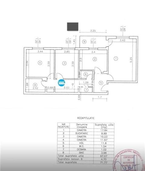Apartament 3 camere Canta - Pacurari - 1