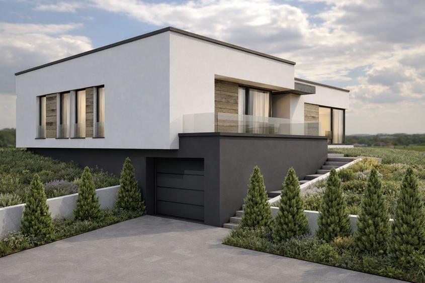 Casa noua 110mp cu garaj Zona Sarmas semifinisata 500mp teren 205000eur - 6