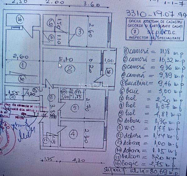 Apartament 4 camere Micro 19 etaj 1 cu 2 balcoane 2 bai