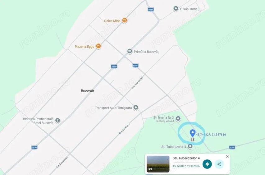 Teren pentru casa/duplex, Bucova?, 529 mp | utilita?i | 62 /mp + TVA - 2