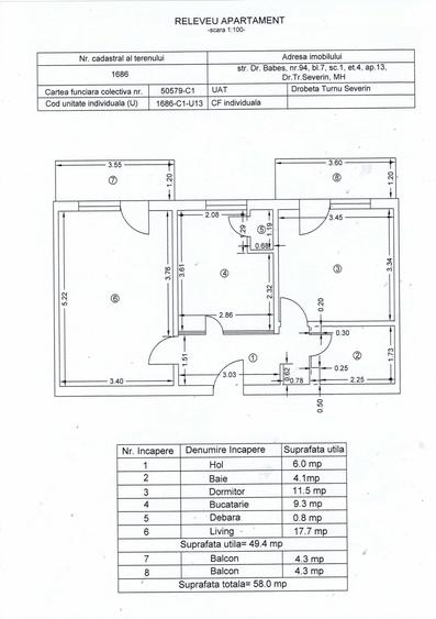 Vand apartament 2 camere decomandat etaj 4 zona IRUC - 1