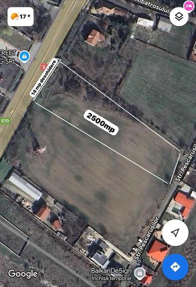 Teren intravilan, 2500mp, Jilava DN5, 14m deschidere fata-spate - 2