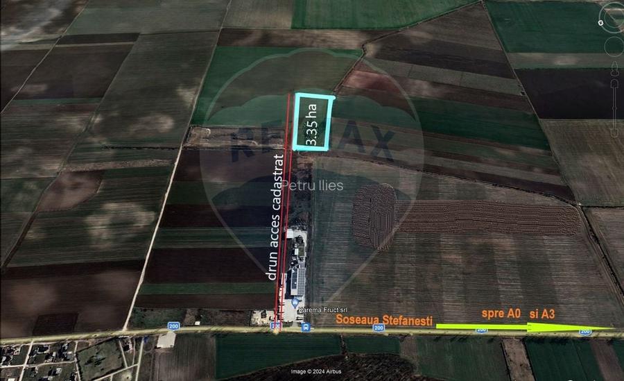 Teren dezvoltare spatii comerciale 33500mp Soseaua Stefanesti Afumati