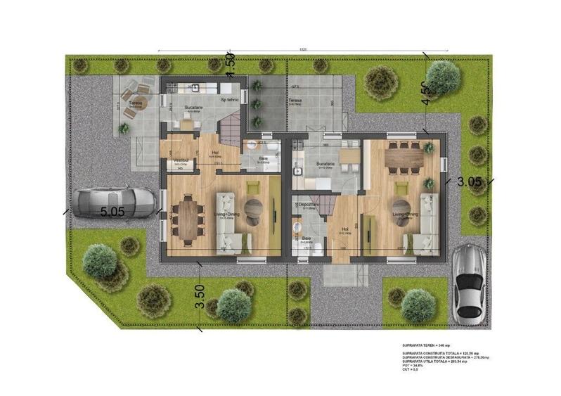 Duplex 4 camere mobilat si utilat, pod izolat 40 mp- Berceni- Vidra - 24