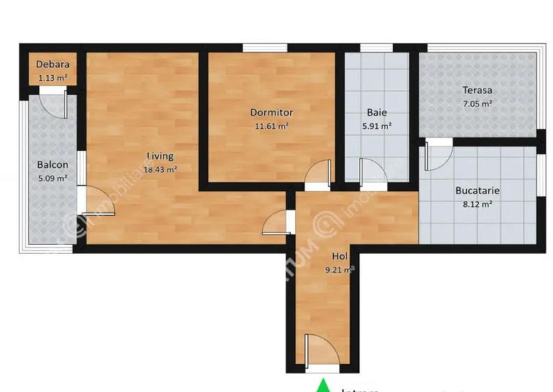 Apartament cu 2 camere terasa si loc de parcare in Selimbar - 3