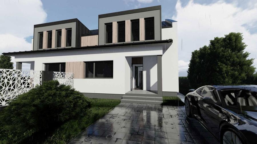 DUPEX MODERN P+M LIVEZENI Autorizatie de construire Teren 636 MP Zona Foarte Buna - 3