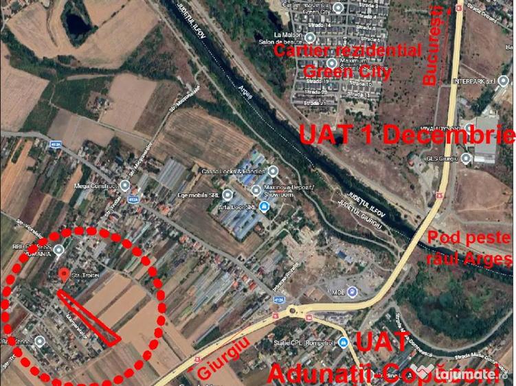Loturi de teren intravilan 400-500 mp - Adunatii Copaceni - 2
