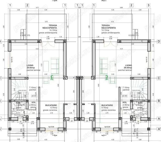 Duplex cu Perete Dublu, Proiect Modern - 8
