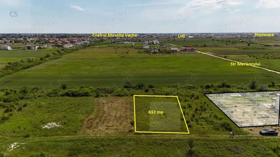 Teren de 632 mp, în Moșnița Veche