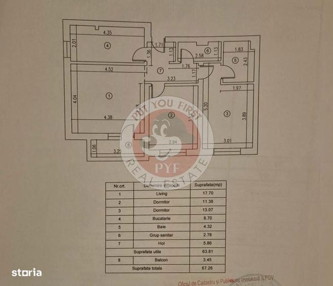 Green Park | 3 camere | 67 mp | Decom | Parcare | B12099 - 1