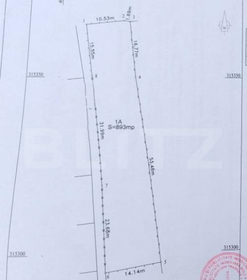 Teren intravilan de vanzare, 900 mp, deschidere de 15 m, zon - 3