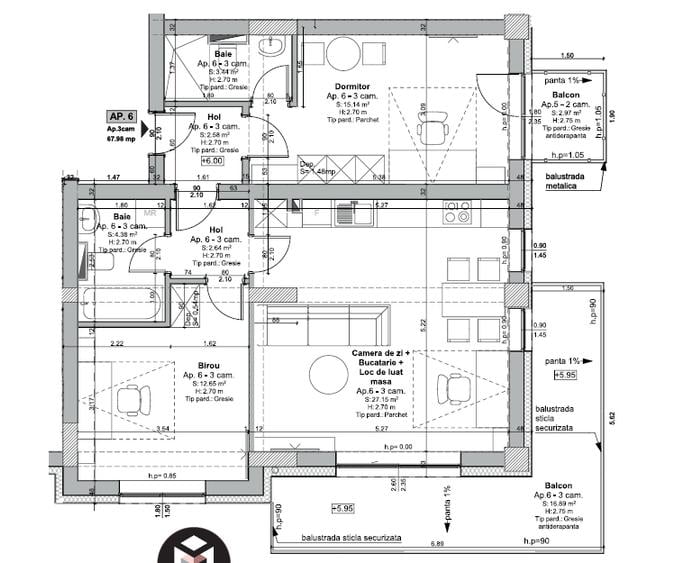 3 camere spațioase în Avantgarden3 Brașov - 2