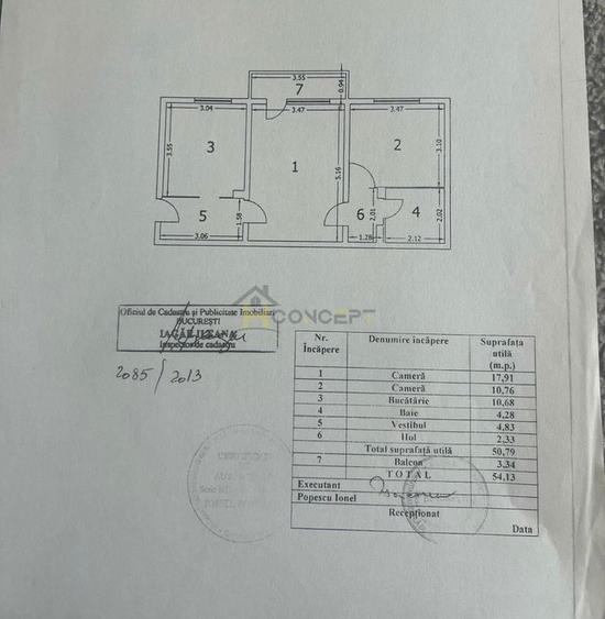 Apartament 2 camere mobilat/utilat bloc reabilitat termic - 16