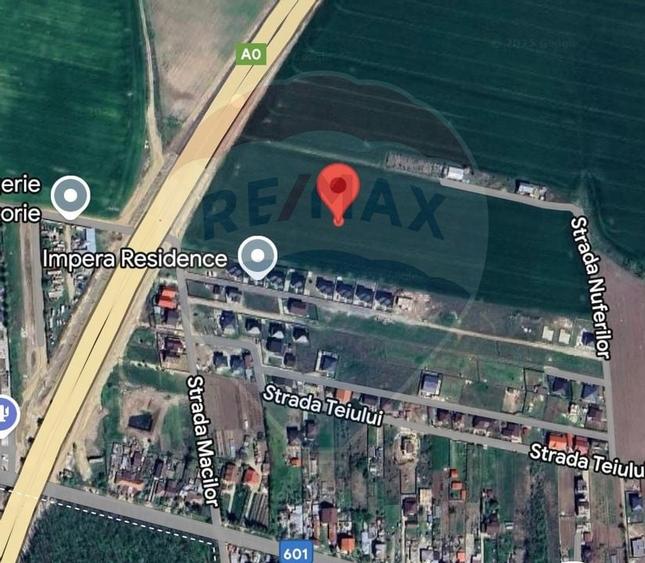 Teren 14.863mp, deschidere 42mp, acces 3 laturi - Ciorogarla, langa A0 - 1