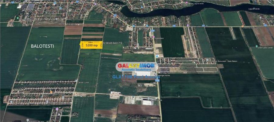 Teren Balotesti 5200 mp acces la 2 drumuri intravilan - 1