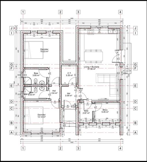 Casa moderna stil scandinav, 3 dormitoare, teren 513 mp Aduna?ii Copaceni | 115.000 - 1