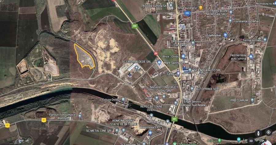 Ovidiu 6 ha teren intravilan construibil îngrădit și platforma betonata. - 4
