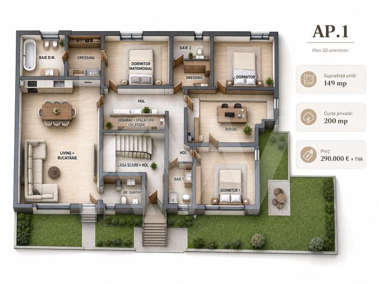 Apartament cu 3 camere decomandat în Arhitecților - Calea Cisnădiei
