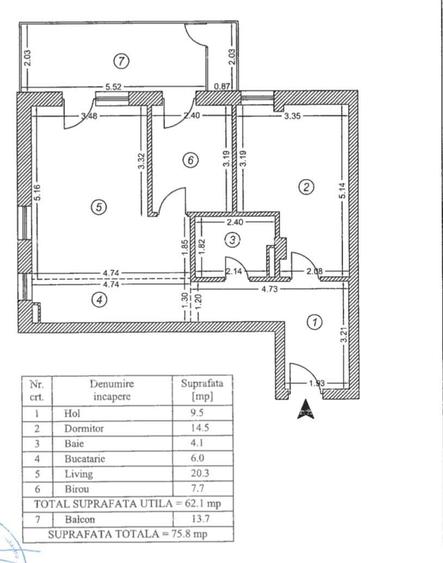 Apartament cu 3 camere decomandat în Doamna Ghica