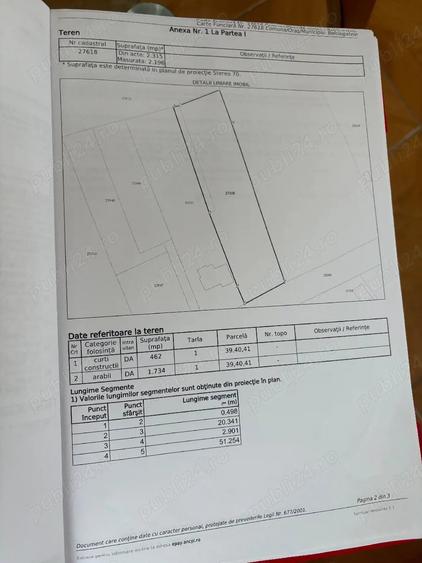 Teren de 2196 mp, în Cojești