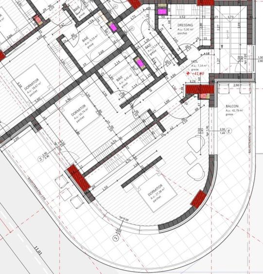 Penthouse semifinisat, 141 mp , zona BMW - 1