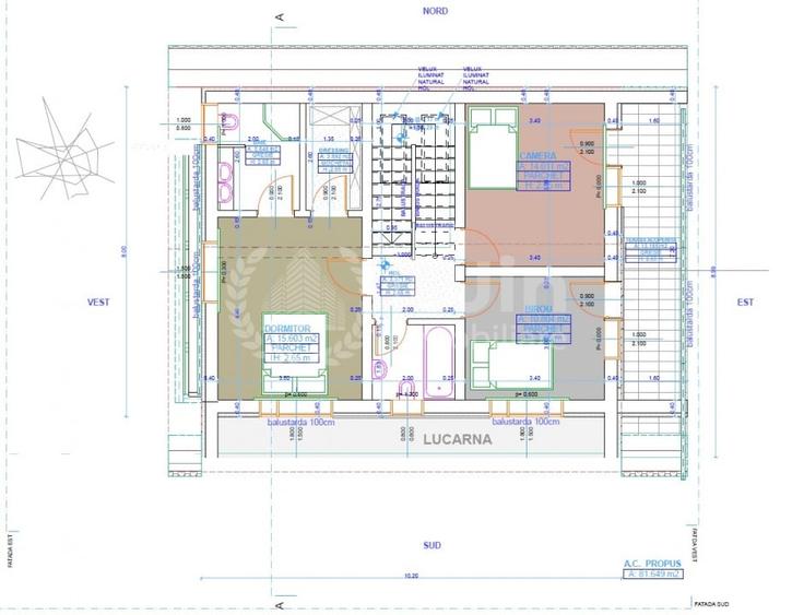 Teren intravilan autorizat casa individuala 1017mp | Front 13m | Aiton - 8