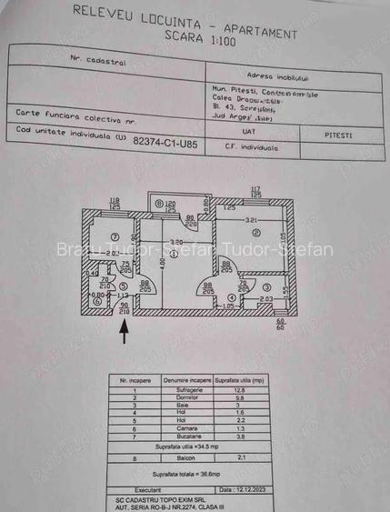 Vand apartament 2 camere Trivale, confort 2, semidecomandat, et. 1 4, suprafa?a 37 mp Vand apartament 2 camere Trivale, confort 2, semidecomandat, et. 1 4, suprafa?a 37 mp